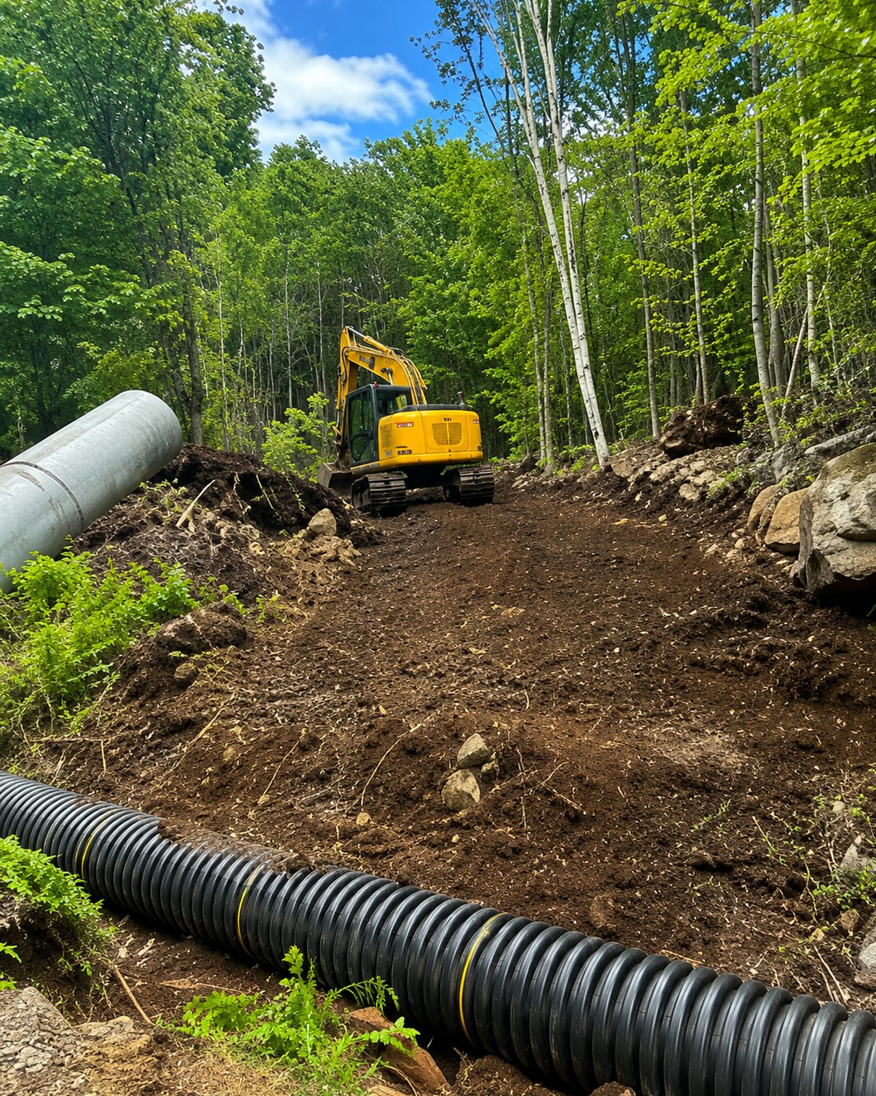 Membre de l'équipe d'Entreprise KSG Inc. sur un chantier